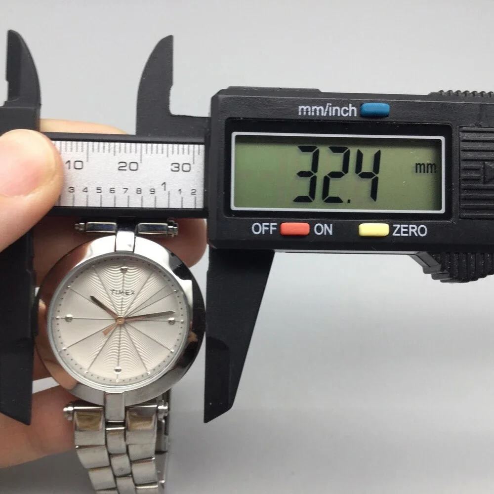 Timex Greenwich Womens Watch 32mm Silver Dial Stainless New Battery 6